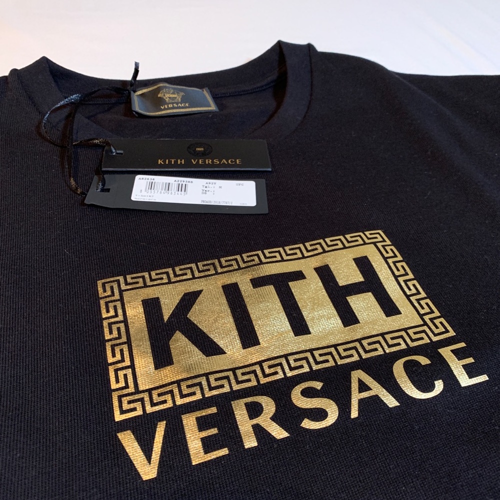 Kith x Versace Black Greek Key Tee - Picture 3 of 4